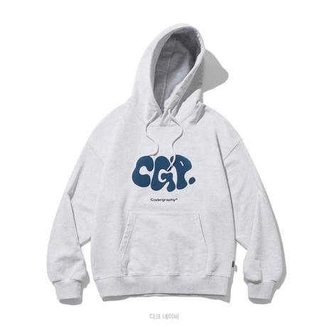『Code:graphy』 　JELLY ロゴオーバーフィットパーカー (Melange Grey)