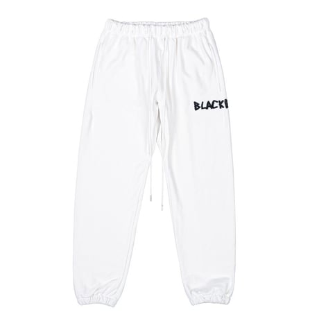 『BLACKBLOND』 　グラフィティーサイドロゴスウェットパンツ (White)