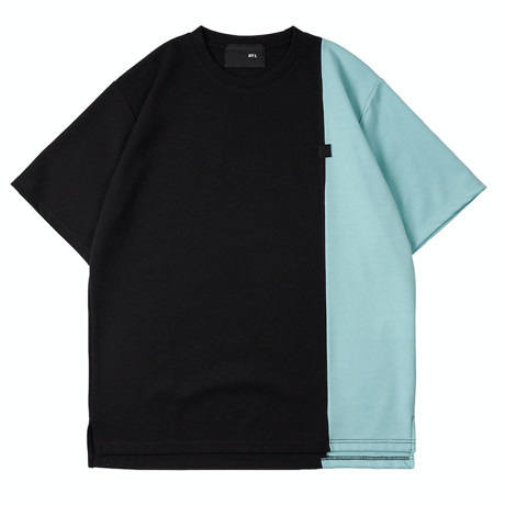 『 BY:L 』    カラー ブロックTシャツ (Black)