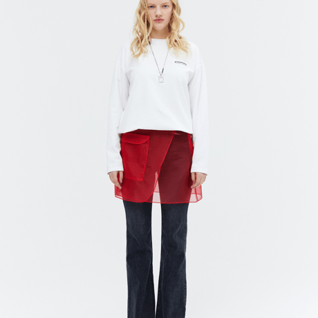 『grooverhyme』 　NYC ロケーションロングスリーブ Tシャツ (White)