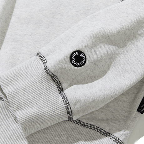 『GROOVE RHYME』 カバーステッチスウェットシャツ (Oatmeal Grey)