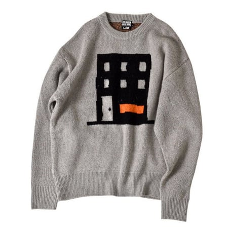 『FREAKISH BUILDING』 TANO KNIT SWEATER (Grey)