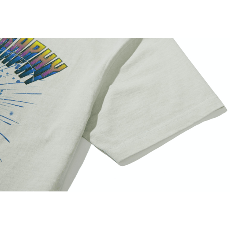 『Code:graphy』 　ピグメントダイイングギャラクシーロゴ Tシャツ (Grey)