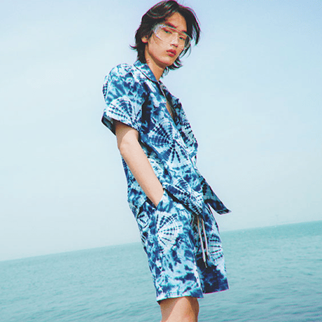 『LOUPS BLANCS』 タイダイバンディングショートパンツ