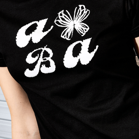 『VETEZE』 　ABA Star Ribbon Half Tshirt  (Black)