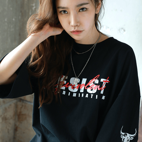 『BAUST』  シグネチャーロゴスカルショートスリーブ Tシャツ (Black)