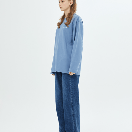 『grooverhyme』 　NYC ロケーションロングスリーブ Tシャツ (Blue)