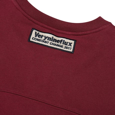 Verynineflux SUNSET CURLY CREWNECK (Burgundy / Beige)