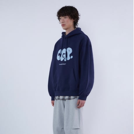 『Code:graphy』 　JELLY ロゴオーバーフィットパーカー (Dark Navy