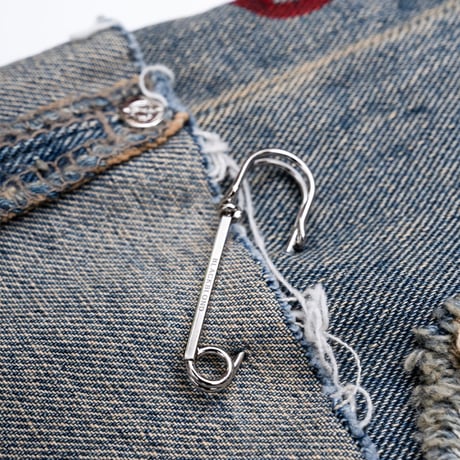 『BLACKBLOND』  Chaos Patch Fold Up Denim Shorts (Rusty Blue)