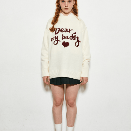 『VETEZE』 　ディアバディーラウンドニット (Cream)