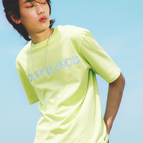 『LOUPS BLANCS』 ホログラムロゴ Tシャツ (Neon)