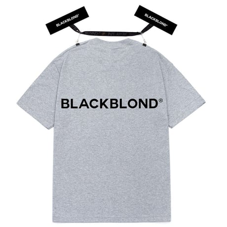 『BLACKBLOND』　クラシックスマイルロゴショートスリーブ Tシャツ (Gray)