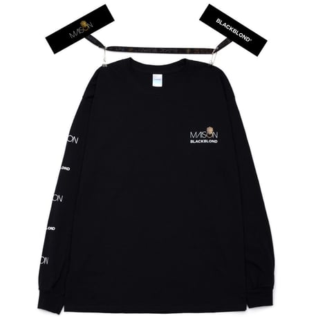 『BLACKBLOND X MAISON』 　ロング スリーブ Tシャツ (Black)