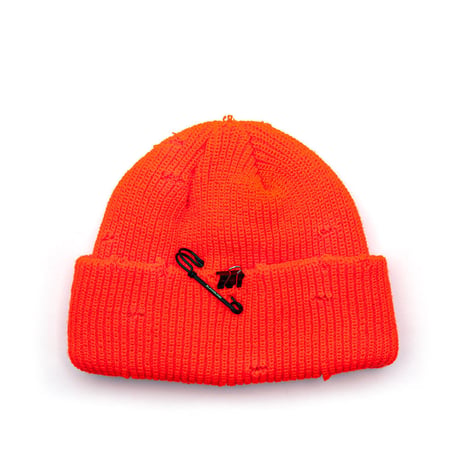 『BLACKBLOND』    リップトカスタムショートニット帽 (Orange)