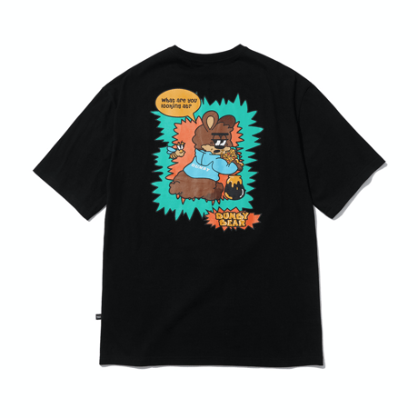 『grooverhyme』 　ハニーアンドピザ Tシャツ (Black)