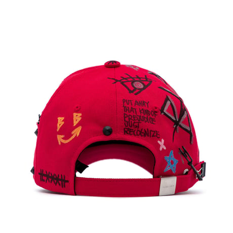 『BLACKBLOND』  プレートロゴモンスターキャップ  (Red)