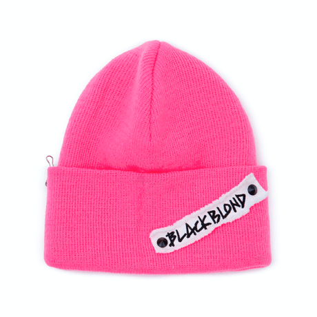『BLACKBLOND』   Side Patch Long Beanie