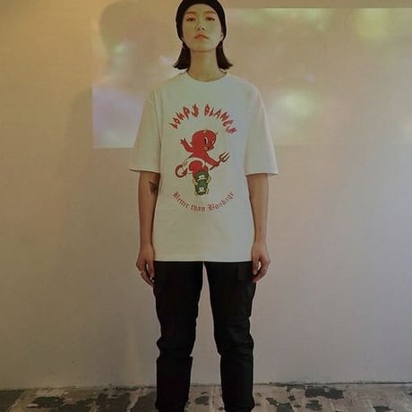 『LOUPS BLANCS』 ホットスタッフスケボーショートスリーブ Tシャツ (White)