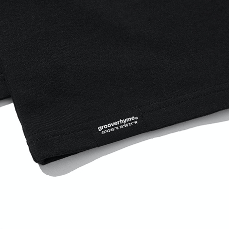 『grooverhyme』 　NYC ロケーションロングスリーブ Tシャツ (Black)