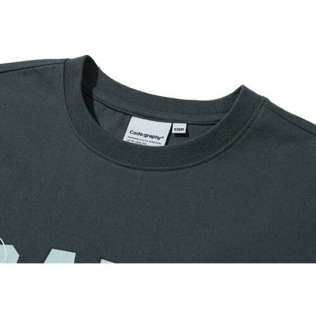 『Code:graphy』 　フラワーロゴ Tシャツ (Charcoal)