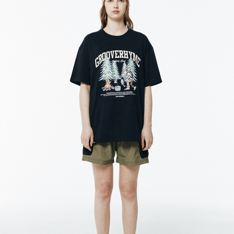 『grooverhyme』 　キャンピングボーイ Tシャツ (Black)