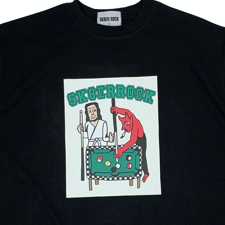 『SK8ER ROCK』 　プレイイングプール半袖 Tシャツ (Black)