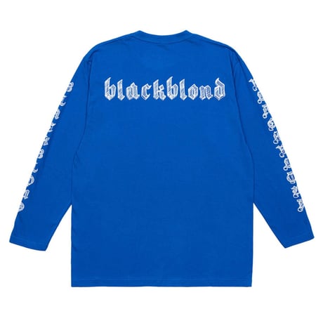 『BLACKBLOND』　sketch logo long t-shirt (Blue)