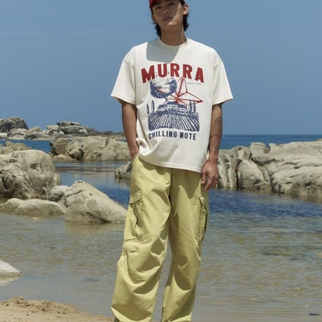 『MURRA AER 』  ラスチックムラロゴTシャツ (White)
