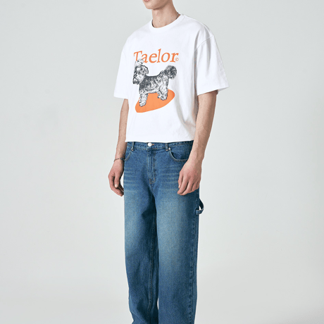 『GROOVE RHYME』 taelor series shihtzu t-shirts (Orange)