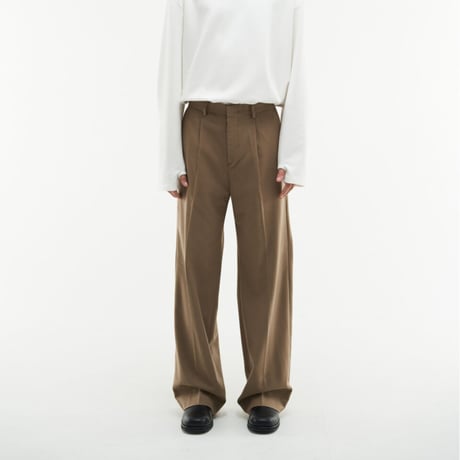 『HIFIFNK』  alden wool trousers pants (Cocoa)