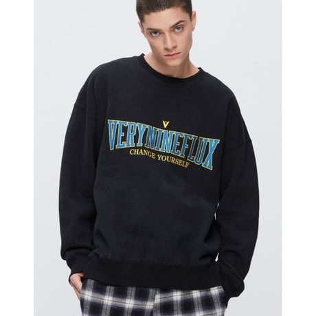 『Verynineflux』   ユニバーシティースウェット (Black)