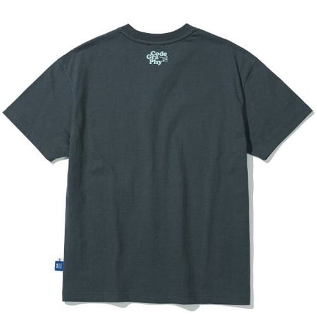 『Code:graphy』 　フラワーロゴ Tシャツ (Charcoal)