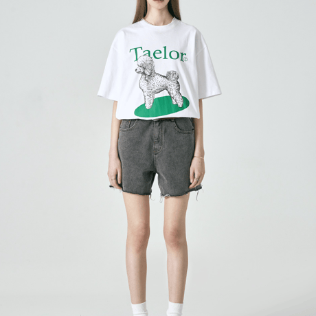 『GROOVE RHYME』 taelor series poodle t-shirts (Green)