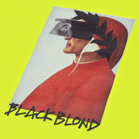『BLACKBLOND』 　クラッシュドエラロングスリーブ Tシャツ (Neon)