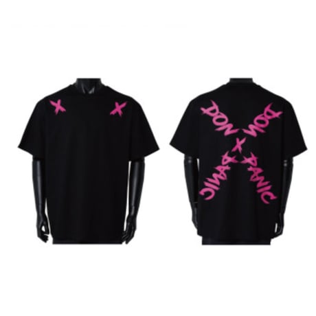 『LOUPS BLANCS』  ドントパニック Tシャツ  (Black)