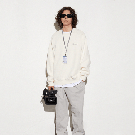 『Code:graphy』 　レファレンスロゴスウェット (Cream)