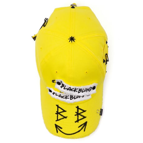 『BLACKBLOND』 ビッグスマイルパッチロゴキャップ (Yellow)