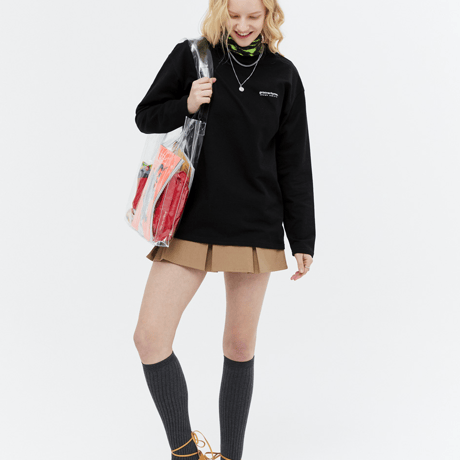 『grooverhyme』 　NYC ロケーションロングスリーブ Tシャツ (Black)