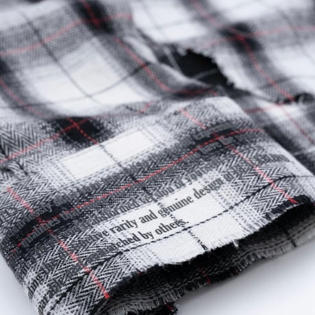 『BLACKBLOND』　No Sympathy Layered Check Shirt (White)