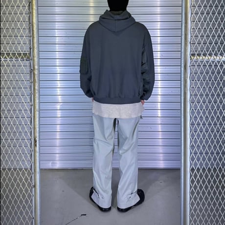 『DRUG PRODUCT 』 　サイドジッパーナイロンベルトパンツ (Gray)