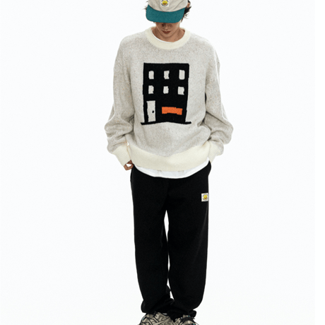 『FREAKISH BUILDING』 TANO KNIT SWEATER (Ivory)