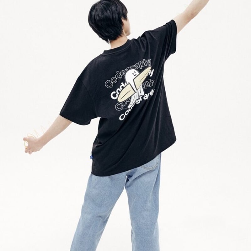 PASS CODE 限定　グラフィックTシャツ 黒 25SS T-ADJUST-R7ロゴTシャツブラックA16406 0QIAM 9XX (DIESEL
