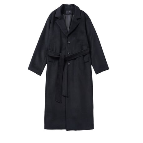 『 BY:L 』 　オーバーサイズウールマキシコート  (Black)