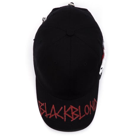 『BLACKBLOND』  　スローガンパッチグラフィティーロゴキャップ (Black)