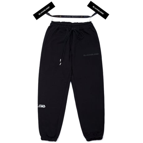 『BLACKBLOND』 　グラフィティーロゴスウェットパンツ (Black)