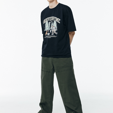 『grooverhyme』 　キャンピングボーイ Tシャツ (Black)