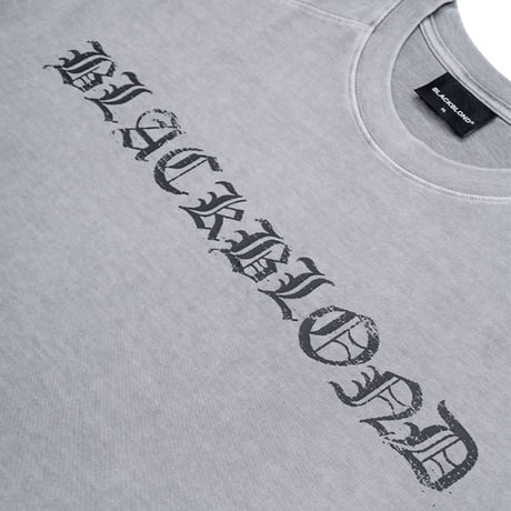 『BLACKBLOND』　crushed faith pigment t-shirt (Gray)