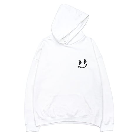 『BLACKBLOND』 　スマイルロゴパーカー (White)