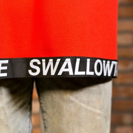 Swallowtale Strapped Mesh T-shirts(Red)